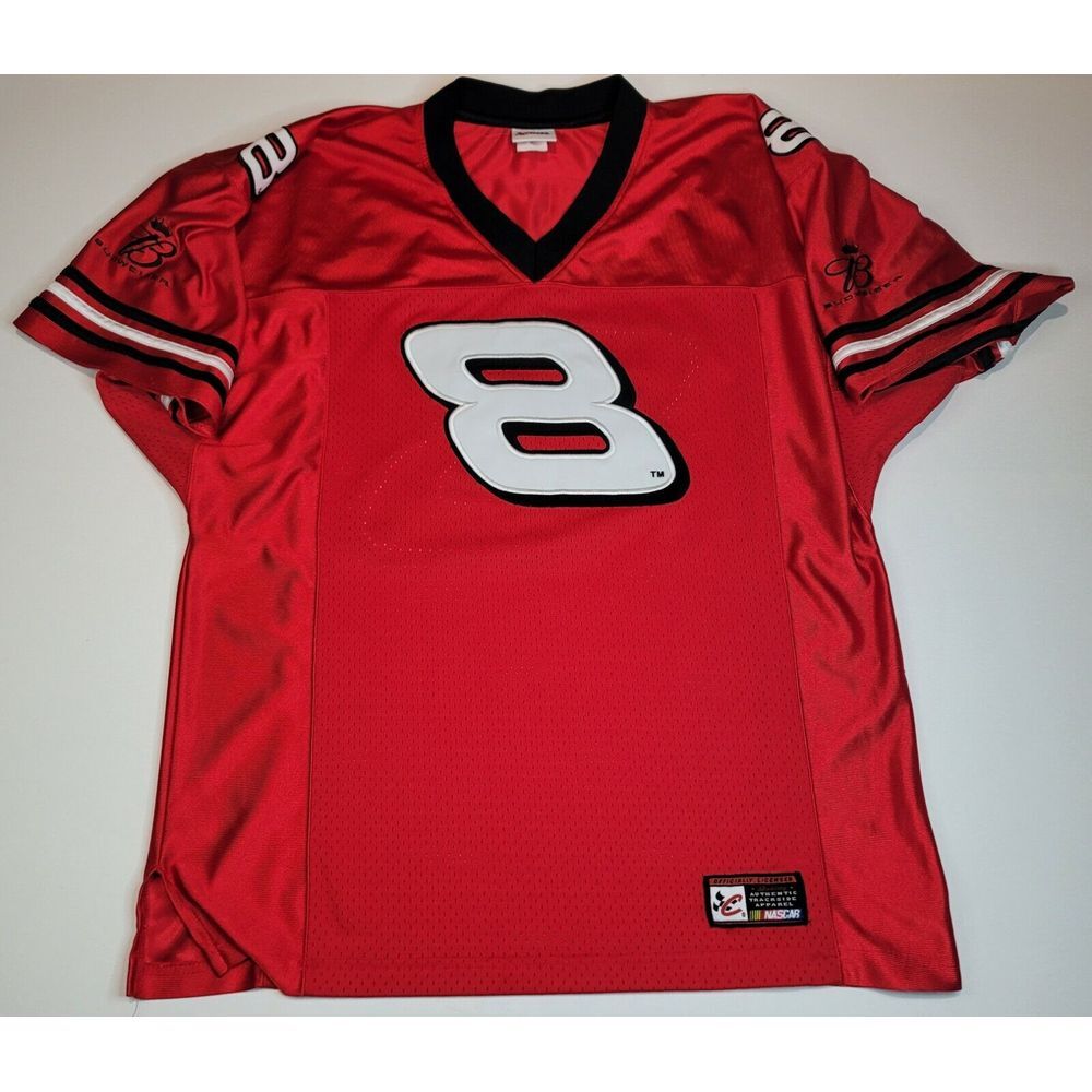 Chase Authentics x Budweiser Football Jersey Mens 2XL. VTG Dale Earnhardt Jr.